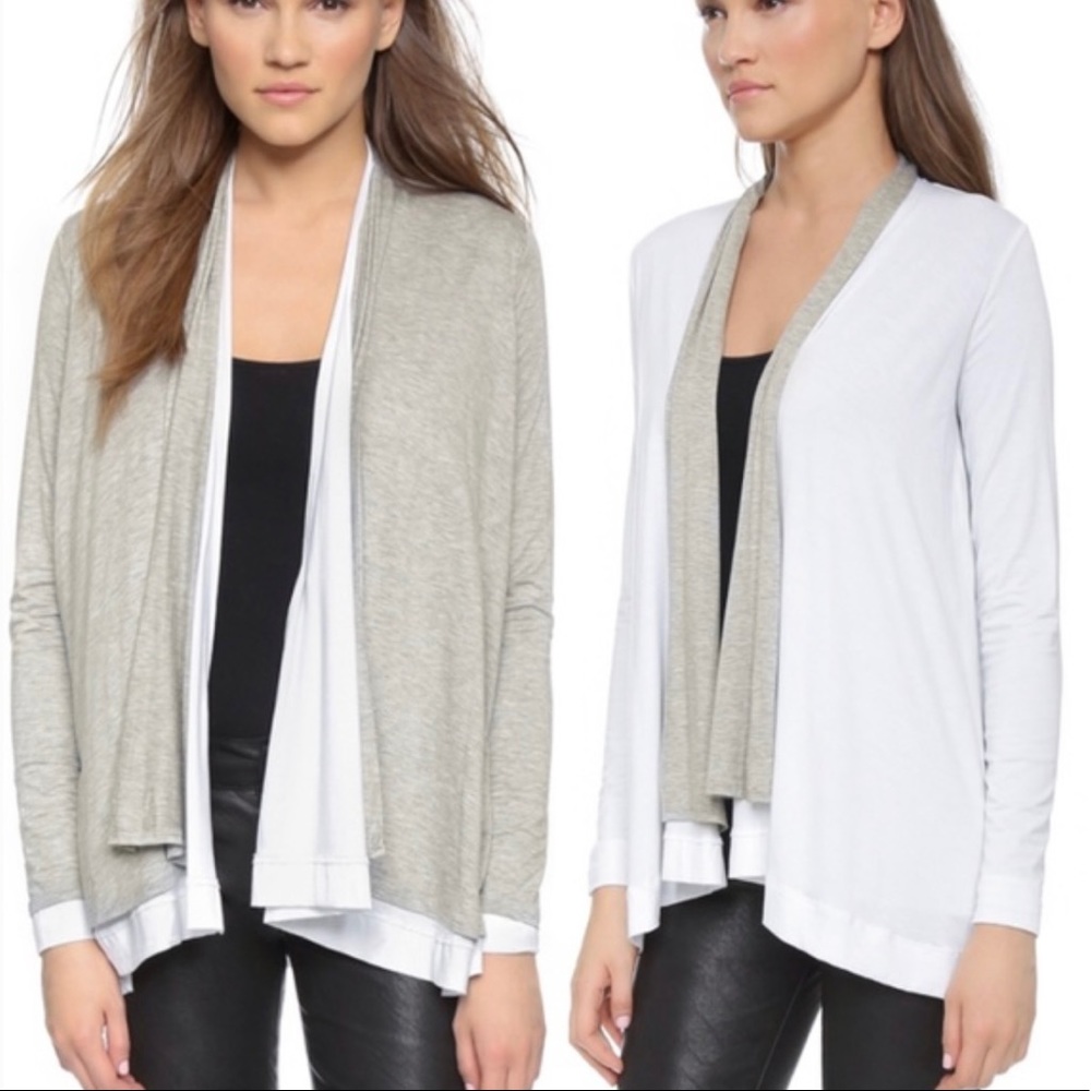 NWT Three Dots Women’s Reversible Jersey Open Cardigan (XL)